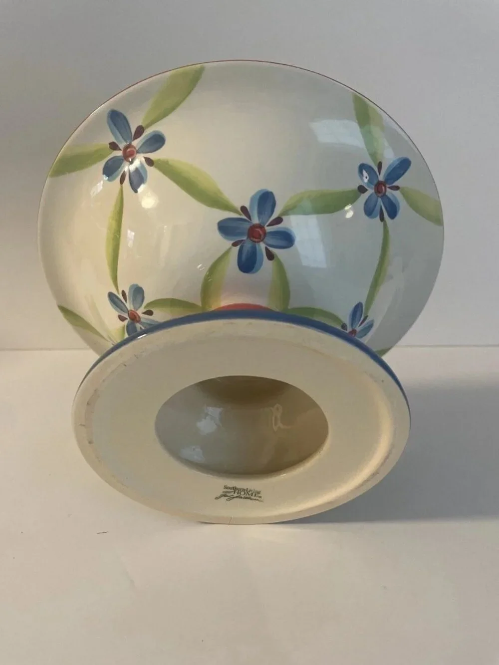 Southern Living at Home Gail Pittman VERANDA Pedestal Compote Serving Bowl EUC